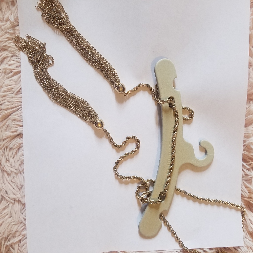 urban outfitters gold tassel necklace